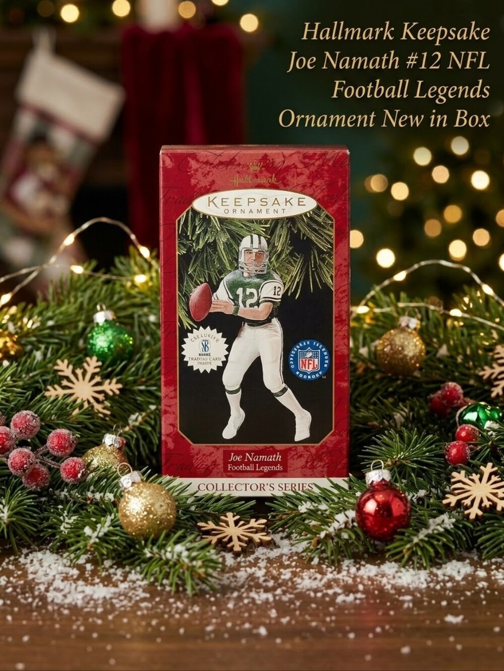 Hallmark Keepsake Ornament Joe Namath Football Legends Collectors Series '97 NIB
